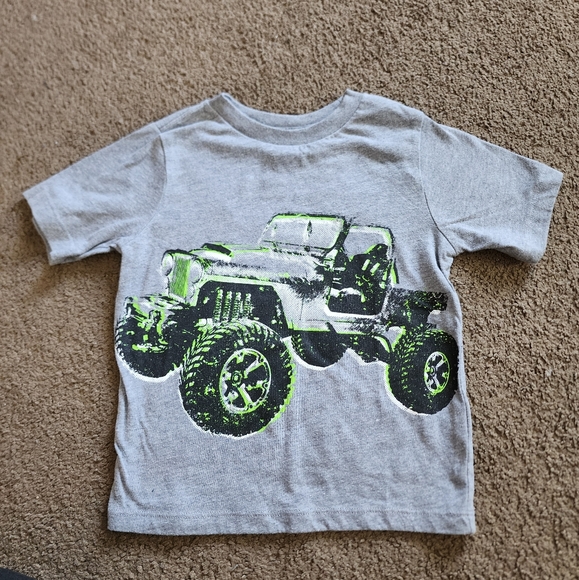 Grey/Green Jeep Tee, Kid's 2T - Picture 2 of 6